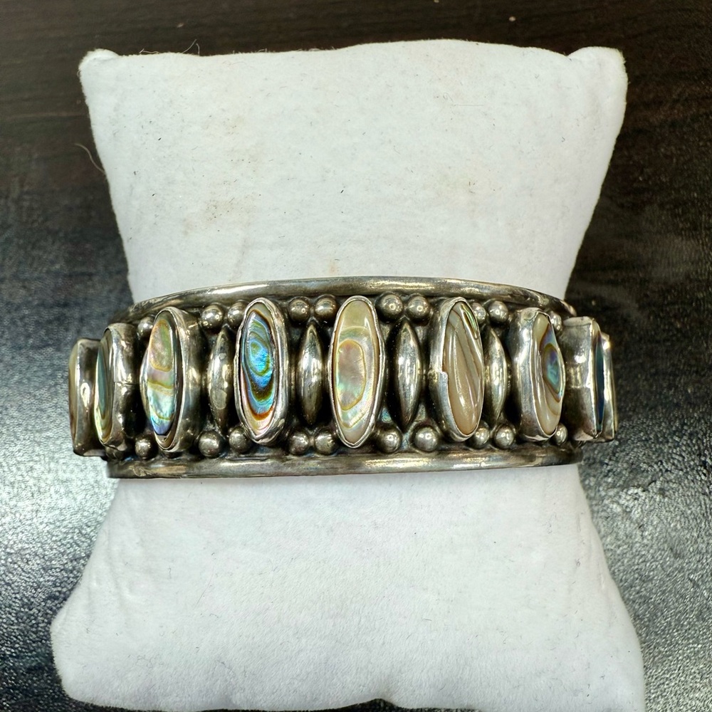 Sterling Silver and Abalone Women's Bracelet